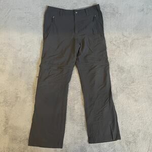 The North Face Gray Outdoor Trail Zip Off Convertible Hiking Pants Men's Size 34